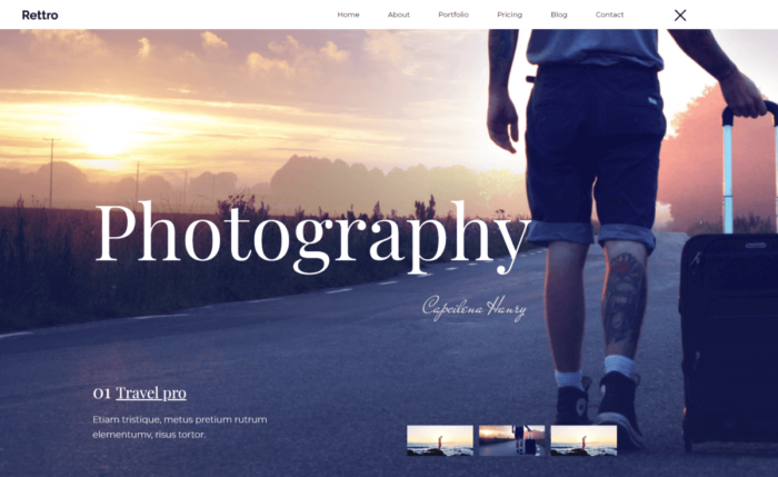 Journey One Page Photographer Template