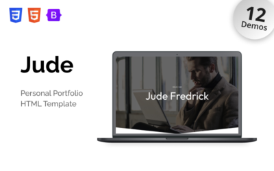 Jude Personal Portfolio Landing Page Template