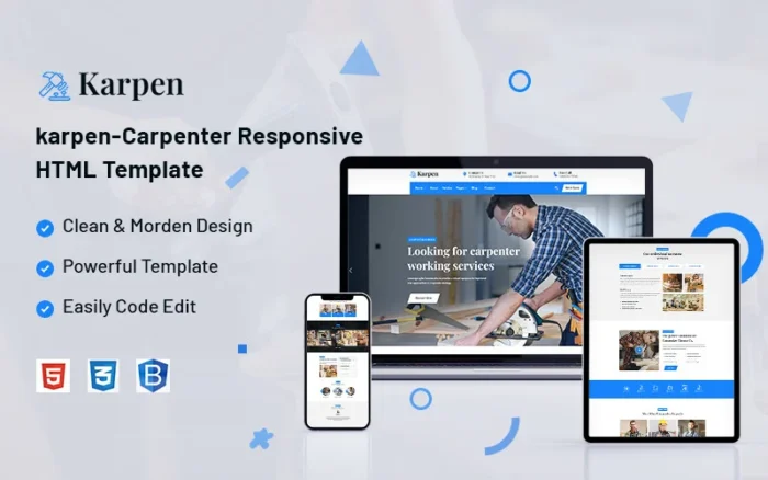 Karpen Carpenter and Wood Responsive Website Template