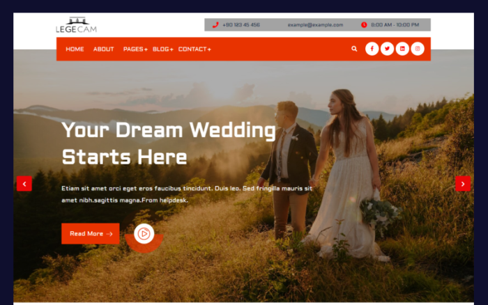 Legec Portfolio Photo Gallery Wedding WordPress Theme