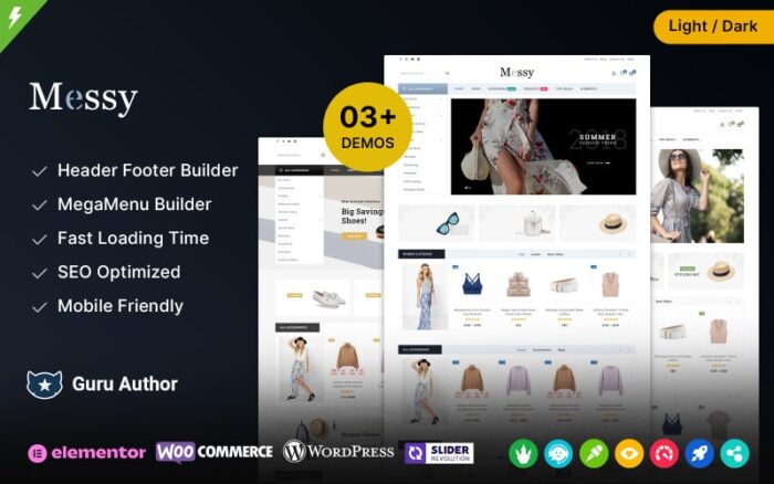Messy Multipurpose Fashion Store WooCommerce Theme