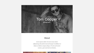 Photographer Portfolio Responsive Newsletter Template