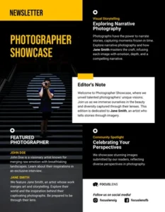 Photography Newsletter Template