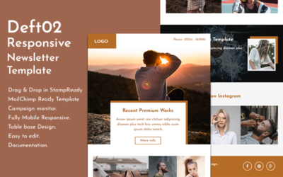 Portfolio Responsive Email Template with Stampready Builder Newsletter Template