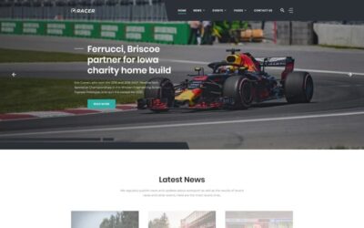 Racer Car Sports News Website Template