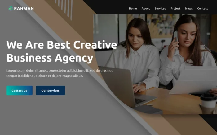 Rahman Agency Landing Page Template
