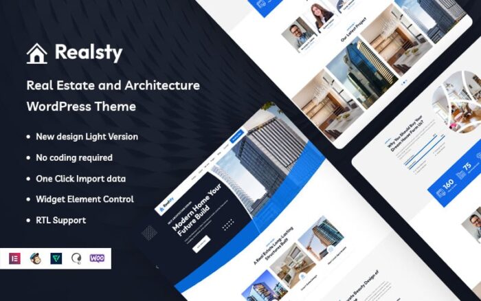 Realsty Real Estate and Architecture WordPress Theme