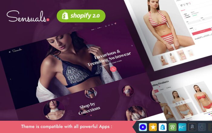 Sensuels - A Luxurious Lingerie Store - Modern Shopify Online Store