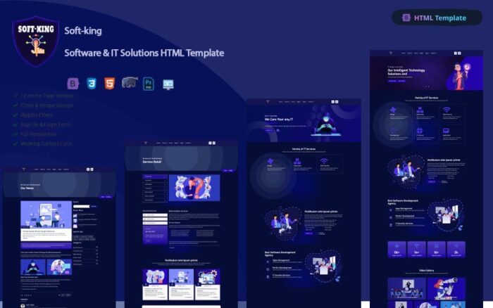 Soft king Software IT Solutions HTML Template Website Template