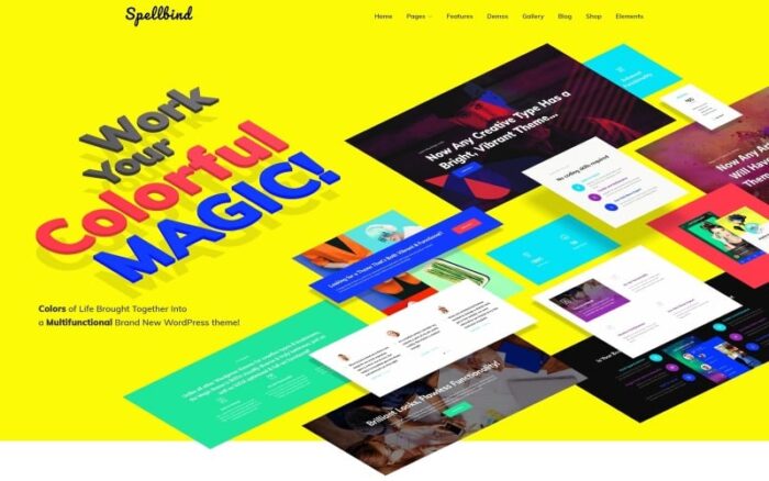 Spellbind Designer Landing Page Wordpress Theme