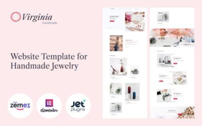 Virginia Website Template for Handmade Jewelry with Elementor Builder WordPress Theme