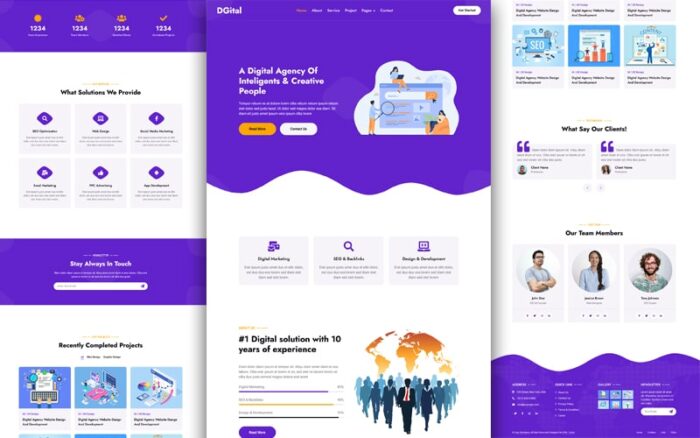 XFusion Startup Digital Agency HTML Landing Page Template