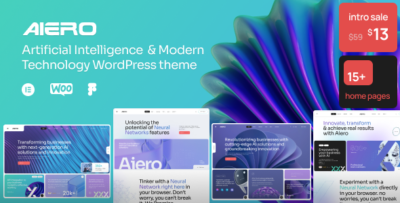 aiero ai agency technology wordpress theme
