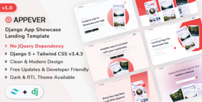 appever django 5 app showcase template