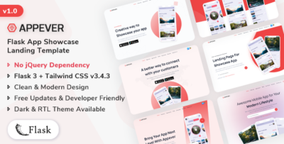 appever flask app showcase template