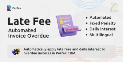 automatic late fees for overdue invoices – perfex crm module