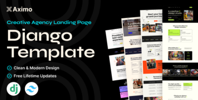 aximo django 5 creative agency tailwind template
