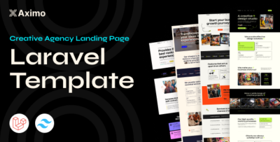 aximo laravel 11 creative agency tailwind template