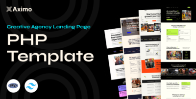 aximo – php creative agency tailwind template