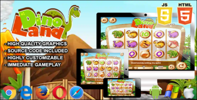 dinoland html5 slot machine