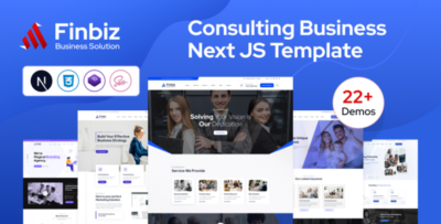 finbiz react nextjs business consulting template