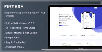 fintesa app landing page html template