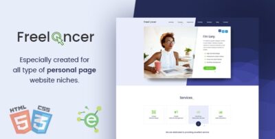 freelancer creative business portfolio personal page html5 template