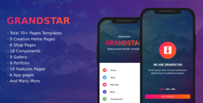 grandstar multiconcept web app ui kit mobile template