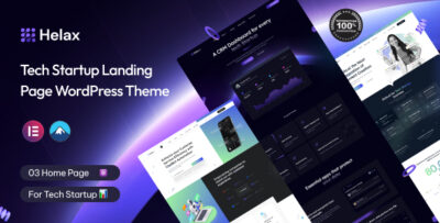 helax tech startup wordpress theme
