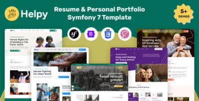 helpy charity and fundraising symfony 7 template