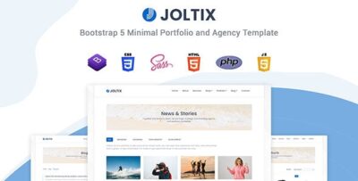 joltix bootstrap 5 minimal portfolio and agency template