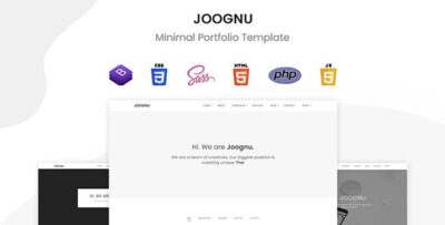 joognu minimal portfolio template