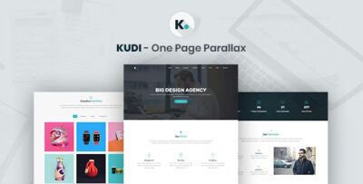 kudi one page parallax