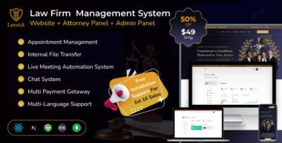 lawstick law firm management system user panel attorney panel admin panel mern