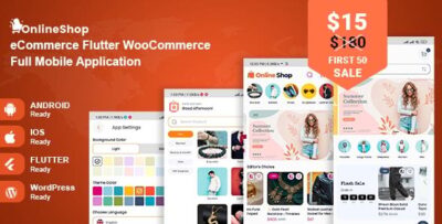 online shop ecommerce flutter woocommerce full mobile applicaton