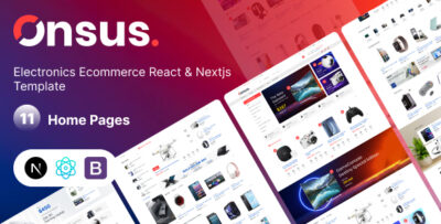 onsus electronics e commerce next.js react template