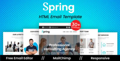spring agency multipurpose responsive email template