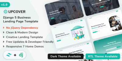 upcover django 5 business landing page template