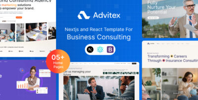 advitex finance and business consulting react nextjs template 1