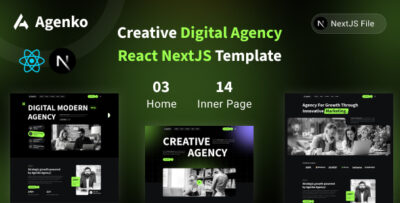 agenko creative digital agency react nextjs template