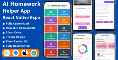 ai homework helper react native expo app ai learning react native expo app