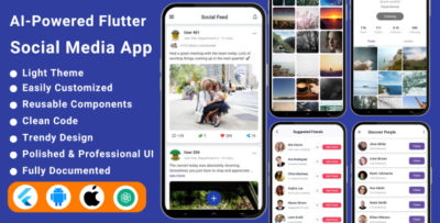 ai powered social media flutter app template instagramtiktok clone