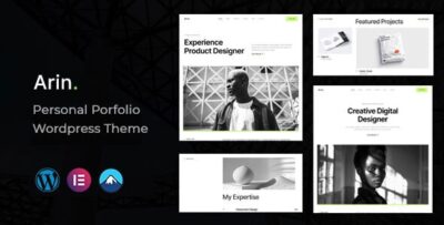 arin personal portfolio wordpress theme