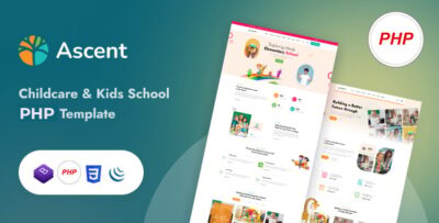 ascent childcare kids education php template