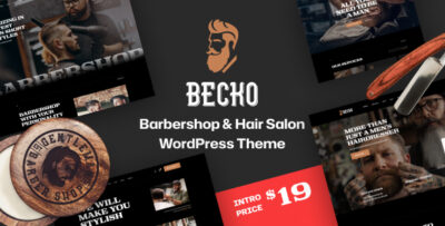 becko barbershop hair salon wordpress theme
