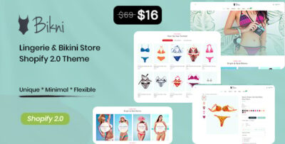 bikni lingerie bikini store shopify 2.0 theme