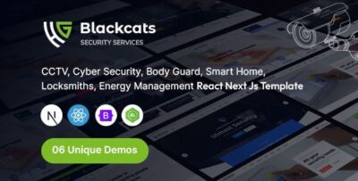 blackcats cctv security react next js template