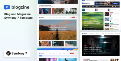 blogzine blog magazine symfony 7 template
