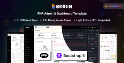 boron php admin dashboard template