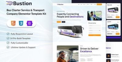 bustion bus charter service transport company html template